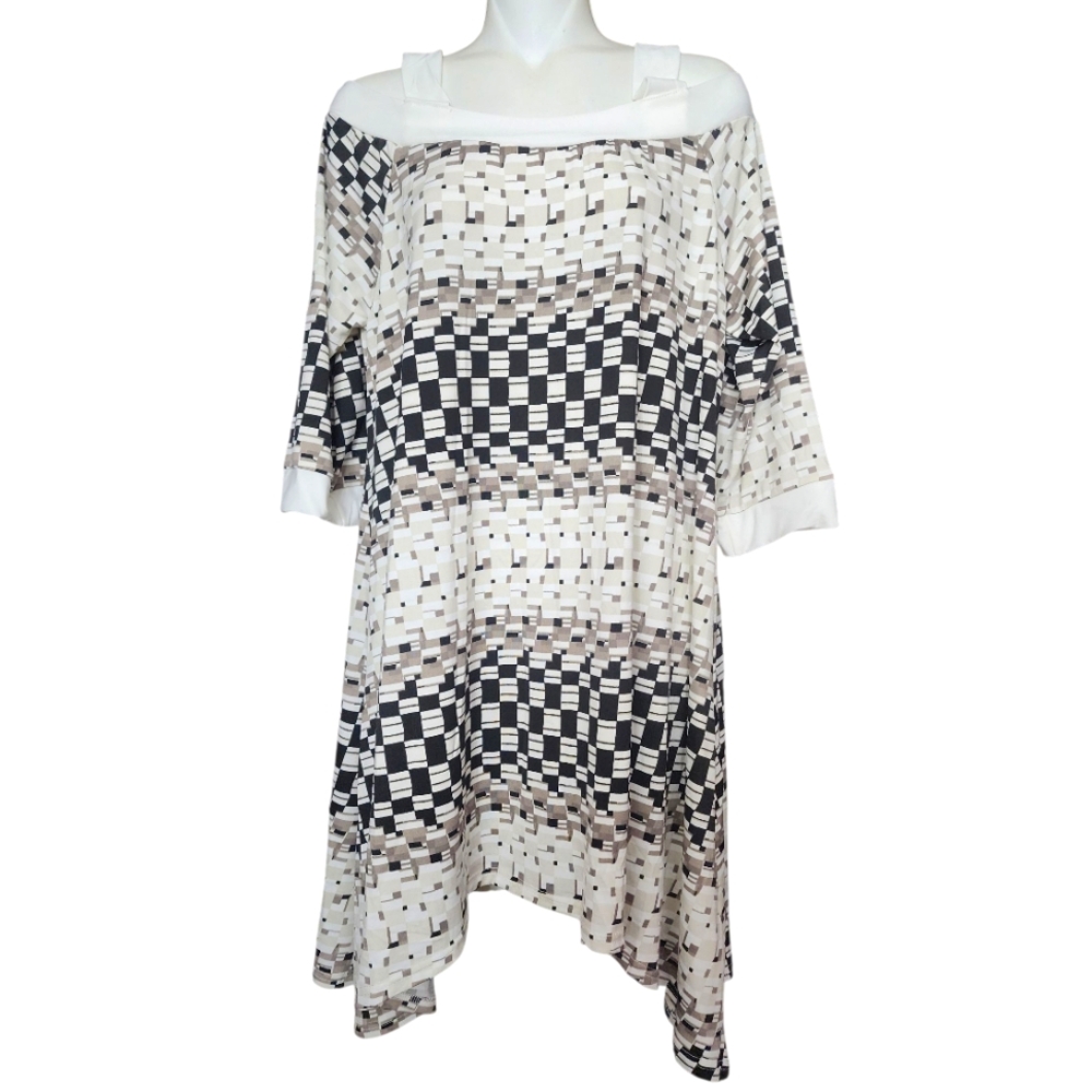 New NF Black and White Checkered Dress